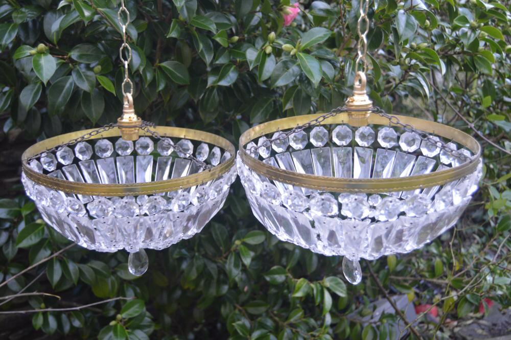 Pair of Mid 20th Century Purse/Bag Chandeliers