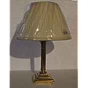 small Edwardian brass corinthian column table lamp