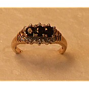 saphire and diamond ring