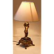 small antique  french cherub lamp