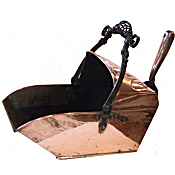 Edwardian copper coal skuttle