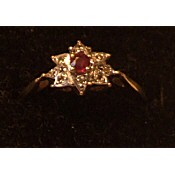 small antique ruby and diamond ring
