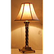 large Victorian brass table lamp