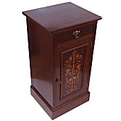 Edwardian inlaid bedside cabine
