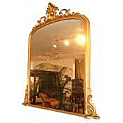 Victorian gilt overmantle mirror
