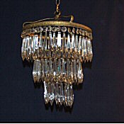 Edwardian 3 tier icicle drop chandelier
