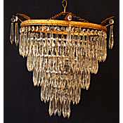 large 5 tier icicle chandelier