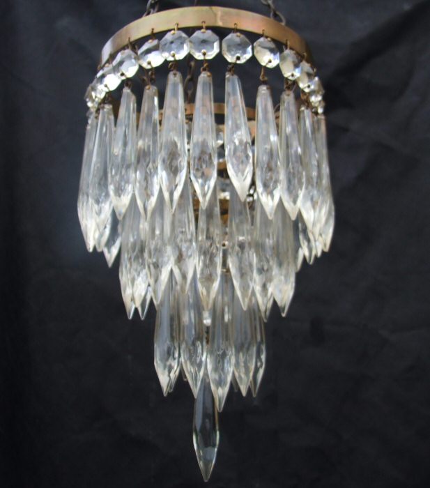 Small 3 Tier Edwardian Icicle Drop Chandelier