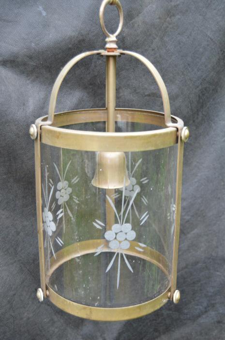 Mid 20th Century Brass Cylindrical Lantern