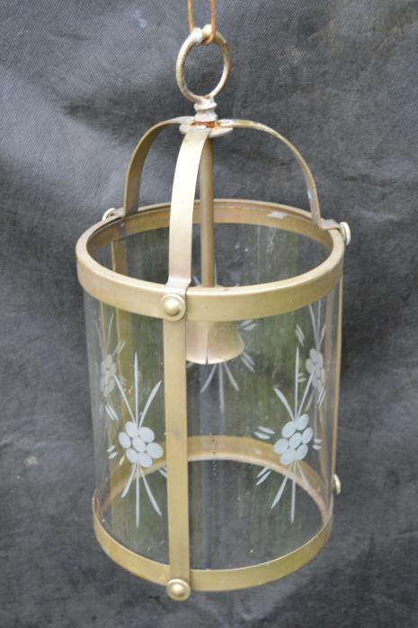 Mid 20th Century Brass Cylindrical Lantern