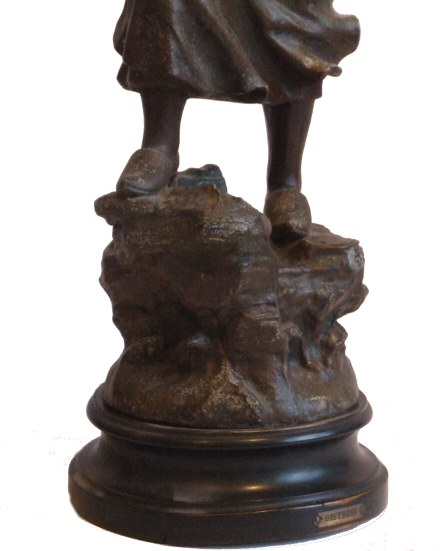 Pair of Late Victorian Spelter figures by Mestais of France