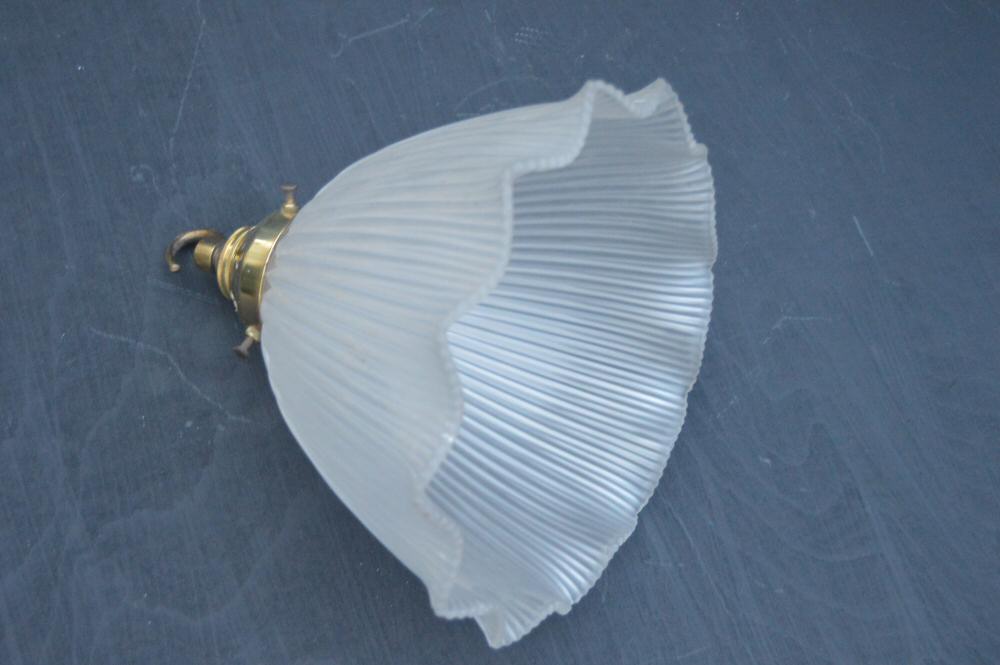 Edwardian opaque ribbed ceiling light