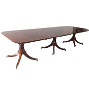 regency triple pillar mahogany dining table to seat 1 4