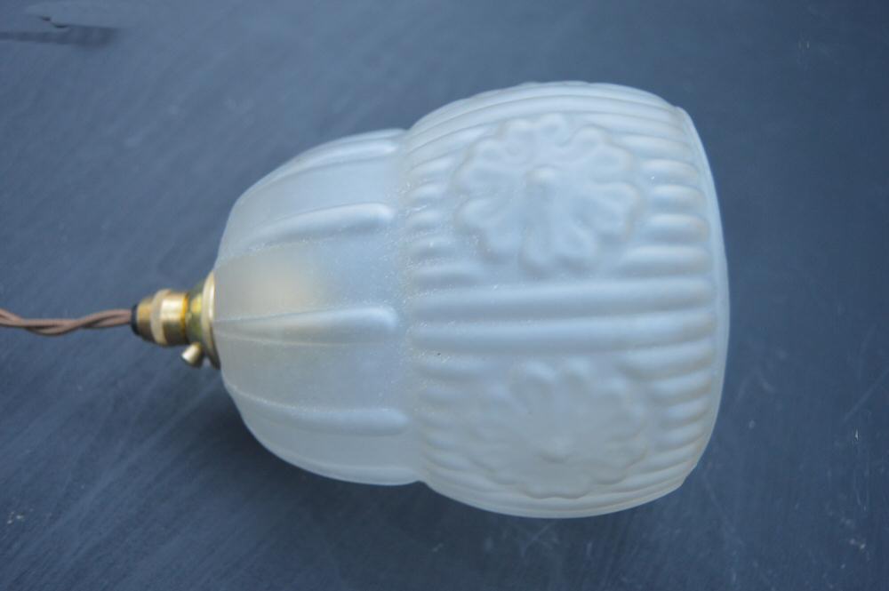 Small Opaque 1930s Ceiling Light