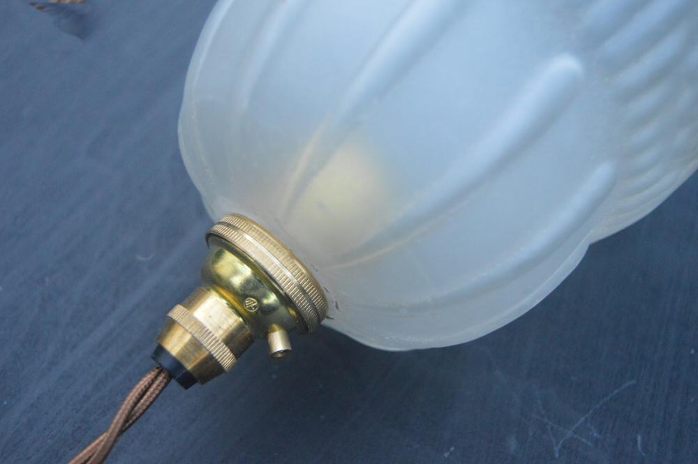 Small Opaque 1930s Ceiling Light