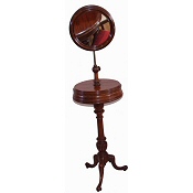 Early Victorian walnut shaving stand
