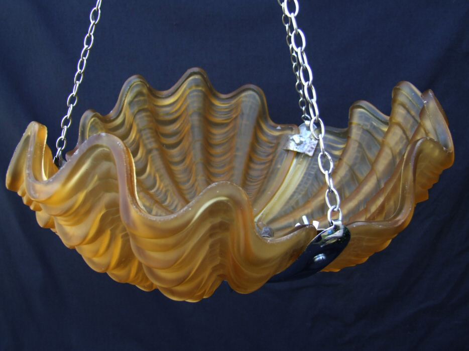 Deco Amber Shell Ceiling Light