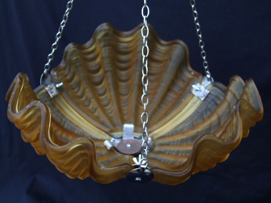 Deco Amber Shell Ceiling Light