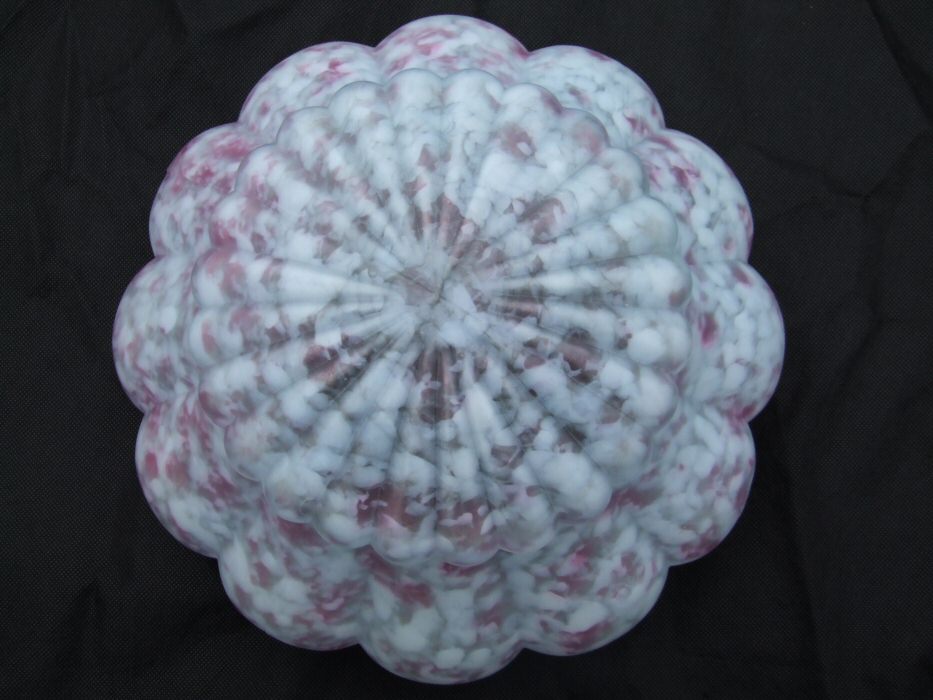 Art Deco Large Petal Shaped Mottled Pink Ceiling Light
