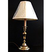 large antique brass table lamp