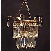 Edwardian 2 tier icicle drop chandelier