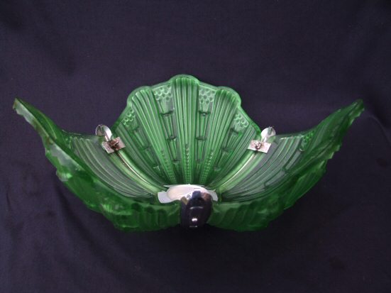 Stunning Emerald Green Art Deco Ceiling Light