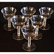 6 antique glasses
