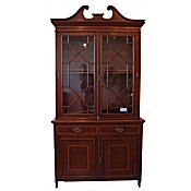 Edwardian inlaid bookcas