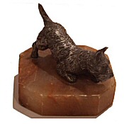 antique spelter figure of a scottie dog