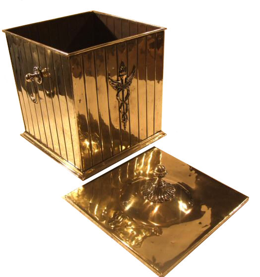 Edwardian Brass Coal Bin