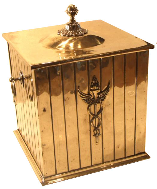 Edwardian Brass Coal Bin