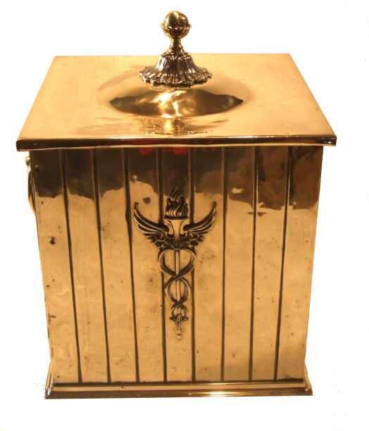 Edwardian Brass Coal Bin
