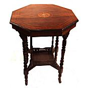 Victorian rosewood inlaid centre table