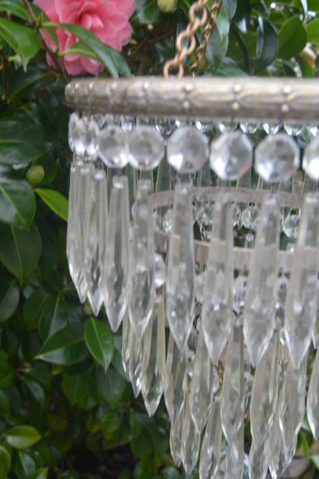 Edwardian 3 Tier Icicle Chandelier with silver plated period cast brass frame