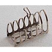 Edwardian silver plate toast rack