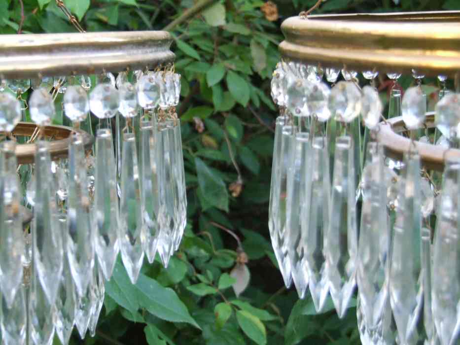 Pair of Mid 20th Century Icicle Drop Chandeliers