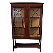 Edwardian inlaid display cabinet