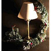 Edwardian brass corinthian column table lamp