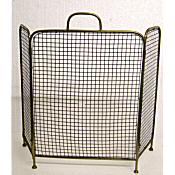 Edwardian brass firescreen