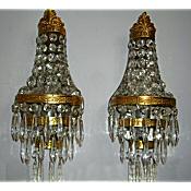 pair of french antique wall lights