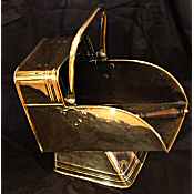large antique brass coal bin