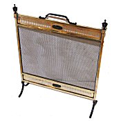 Edwardian brass firescreen