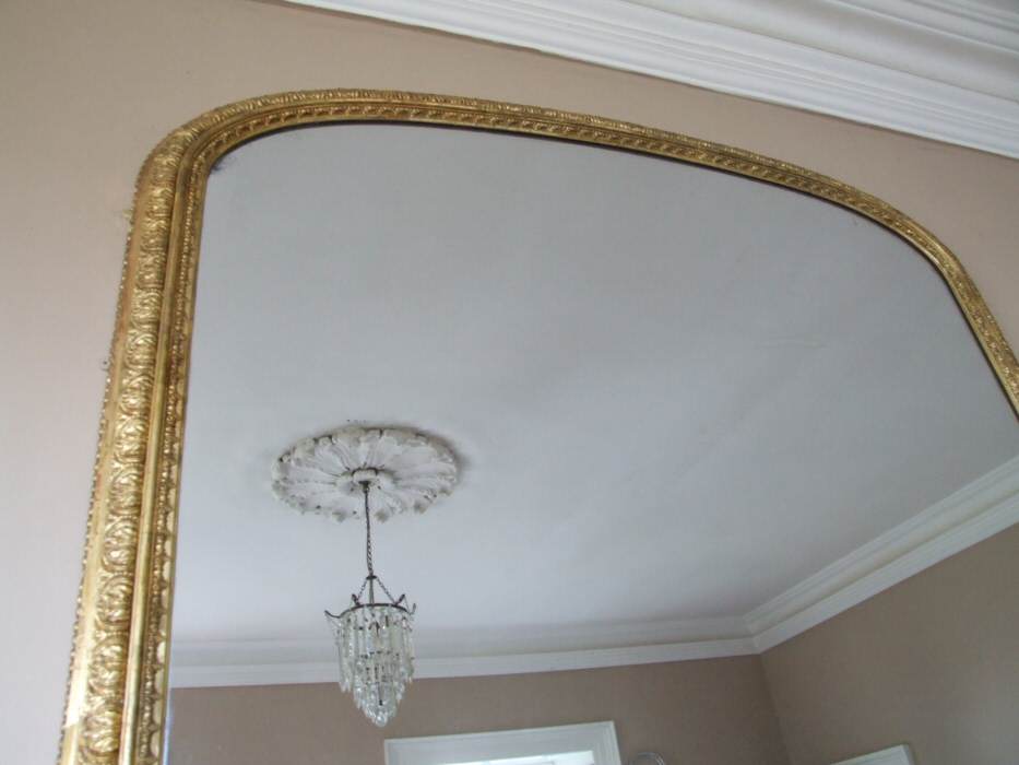 Large Victorian Gilt Overmantle Mirror