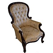 Victorian spoonback armchair
