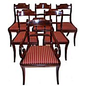 set of 6 Regeny mahogany dining  chairs