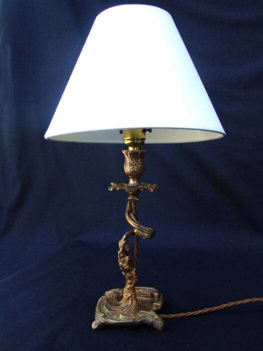 Circa 1930 Cast Brass Rococco style Table Lamp