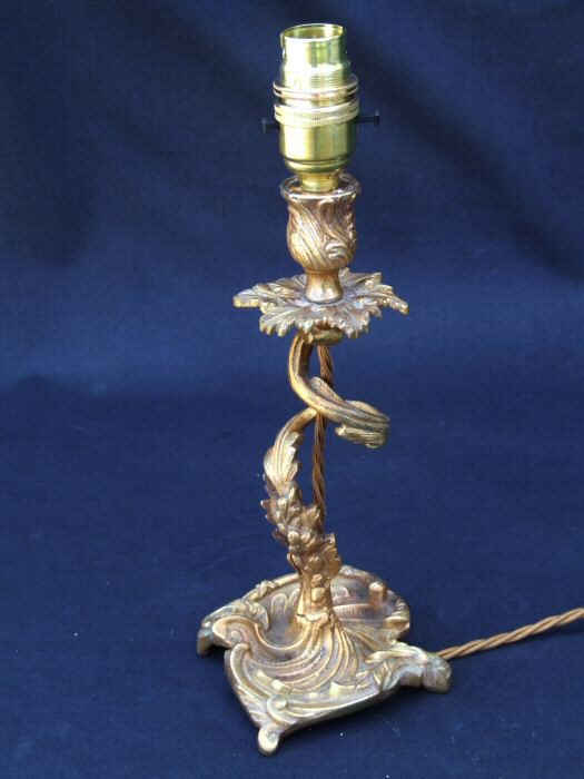 Circa 1930 Cast Brass Rococco style Table Lamp