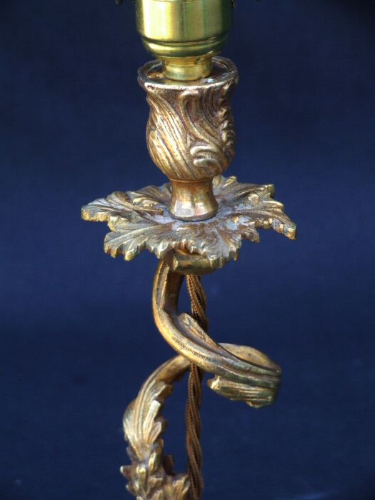 Circa 1930 Cast Brass Rococco style Table Lamp