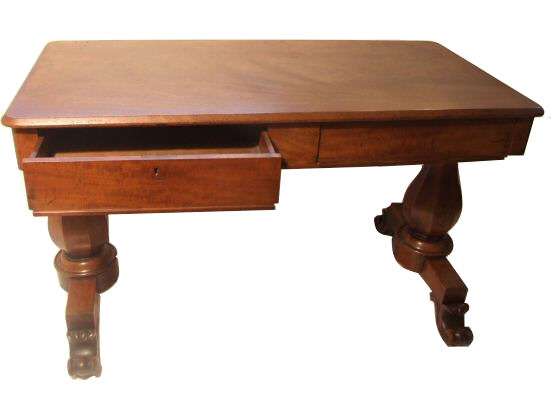 Victorian mahogany library table