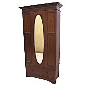small Edwardian inlaid wardrobe